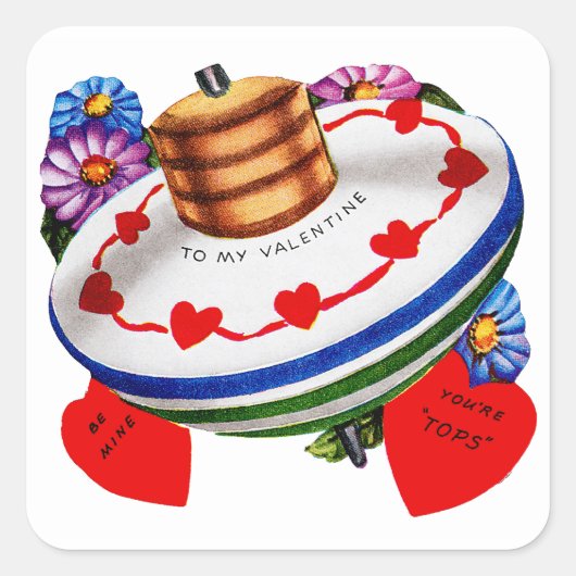 私のバレンタインデー～あなたはトップへ！ スクエアシール (正面)