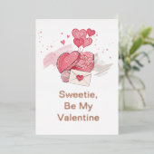 私のバレンタインデー | バレンタインデー 箔シーズンカード (立ち正面)