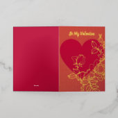 私のバレンタインパーソナライズされたフォイル 箔シーズンカード (外側レイダウン)