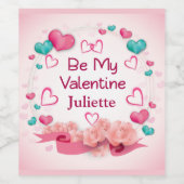 私のバレンタインパーソナライズされたワインラベル ワインラベル (シングルラベル)