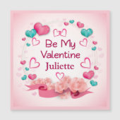 私のバレンタインパーソナライズされた磁気カード (正面)