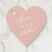 私のバレンタインピンクのハート フェイバータグ (正面)