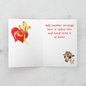 私のバレンタインヤギのカードになる シーズンカード (内部)