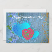 私のバレンタインロマンチックなバラスイープハートカード (裏面)