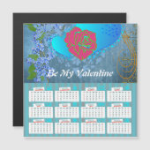 私のバレンタインロマンチックなバラスイープハートブルー (正面/裏面)