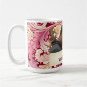 私のバレンタインロマンチックな写真バレンタイン コーヒーマグカップ (左)