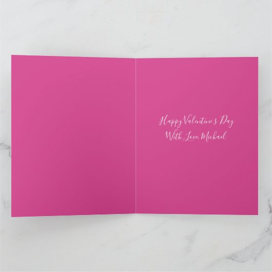 私のバレンタインヴィンテージかわいいテディベア カード (内部)