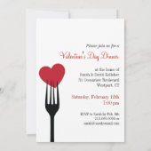 私のバレンタイン招待状にフォークを貼る 招待状 (裏面)