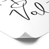 私のバレンタイン書モダン道バレンタインアートになる ポスター (角)