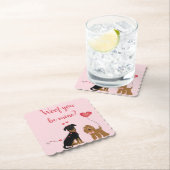 私のバレンタイン犬なんて ペーパーコースター (インサイチュ)