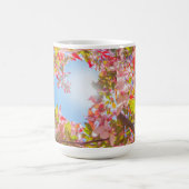 私のバレンタイン自然開花ハートの花 コーヒーマグカップ (中央)