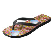 私のバレンタイン自然開花ハートの花 ビーチサンダル (アングル)