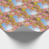 私のバレンタイン自然開花ハートの花 ラッピングペーパー (角)