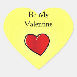 私のバレンタイン赤いハートを黄色にする ハートシール
