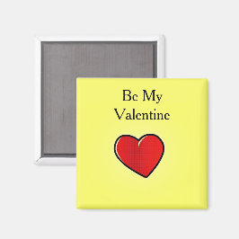 私のバレンタイン赤いハートを黄色にする マグネット