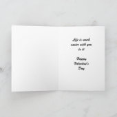 私のバレンタイン赤いハート シーズンカード (内部)