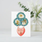 私のバレンタイン鍵にハート シーズンポストカード (スタンド正面)