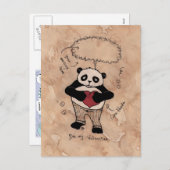 私のバレンタイン、パンダがあって下さい シーズンポストカード (正面/裏面)