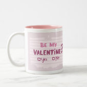 私のバレンタイン？フォトハートピンク ツートーンマグカップ (左)