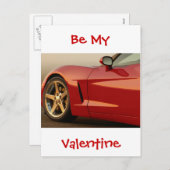 私のバレンタイン·レッド·コルベットである シーズンポストカード (正面/裏面)