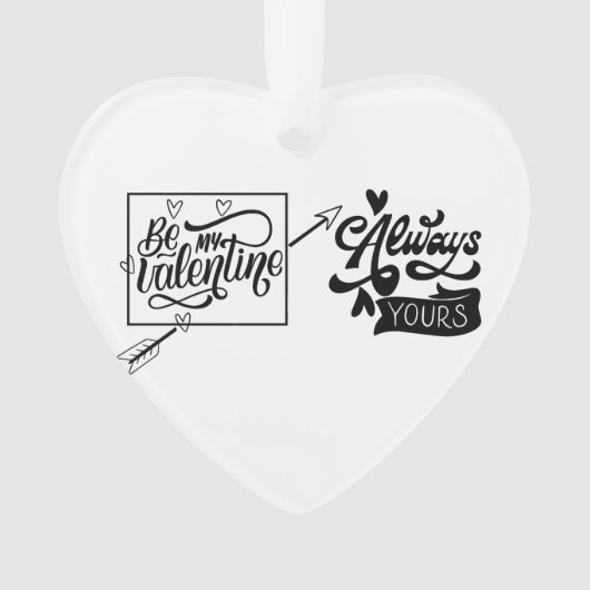 私のバレンタイン：ロマンチックな愛 オーナメント (正面)