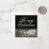 私のバレンタイン – 嘘をつく若い女性 ノートカード (正面/裏面インサイチュ)