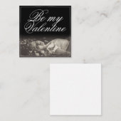私のバレンタイン – 嘘をつく若い女性 ノートカード (正面/裏面)