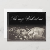 私のバレンタイン – 嘘をつく若い女性 ポストカード (正面/裏面)