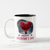 私のバレンタイン? – 愛情を込めて愛された ツートーンマグカップ (左)