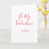 私のバレンタイン 赤い名前 エレガントなラブカップル カード (黄色い花)