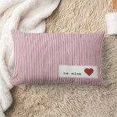 私のバレンタストライプのインになる ランバークッション (ブランケット)