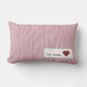 私のバレンタストライプのインになる ランバークッション (正面)