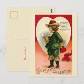 私のバレンタビクトリアンンヴィンテージの日へ ポストカード (正面/裏面)