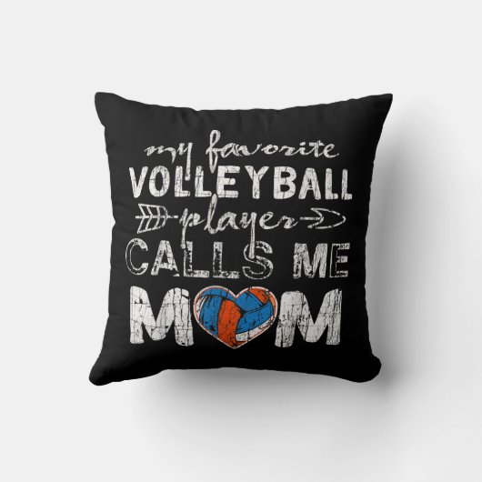 私のバレーボールお気に入りの選手は私をママおもしろいママと呼ぶ クッション (裏面)