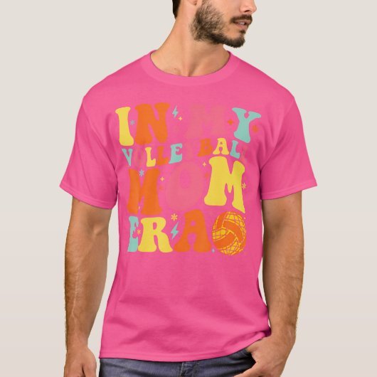 私のバレーボールで母のための母の時代バレーボール Tシャツ (正面)