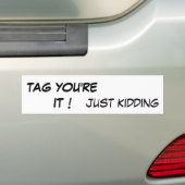 私のバンパーラベルあなたは!皮肉おもしろいな バンパーステッカー (車上)