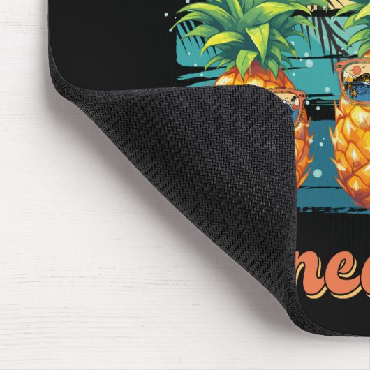 私のパイナップルサングラス熱帯熱で冷やか マウスパッド (コーナー)