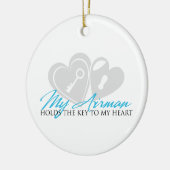 私のパイロットは私のハートに鍵を握ります セラミックオーナメント (左)