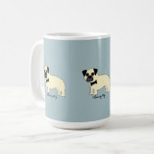 私のパグが大好き コーヒーマグカップ (正面左)