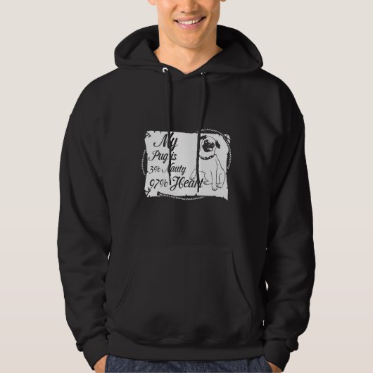 私のパグは3 NAUTIY 97ハートクラシックTシャツ326 パーカ (正面)