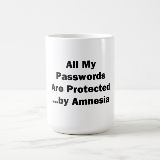 私のパスワードはすべて健忘症で保護されている コーヒーマグカップ (中央)