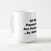 私のパスワードはすべて健忘症で保護されている コーヒーマグカップ (正面左)