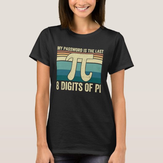 私のパスワードは円周率の最後の8桁 数学教師 Tシャツ (正面)