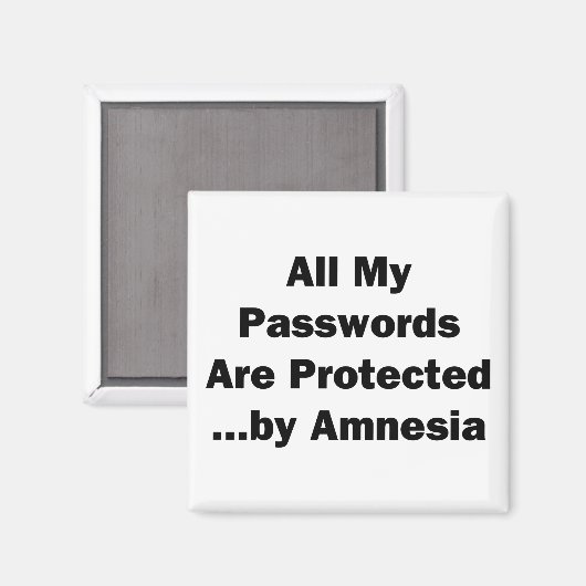 私のパスワード保護は...記憶喪失 マグネット (正面/裏面)