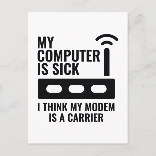 私のパソコンが故障している ポストカード (正面)