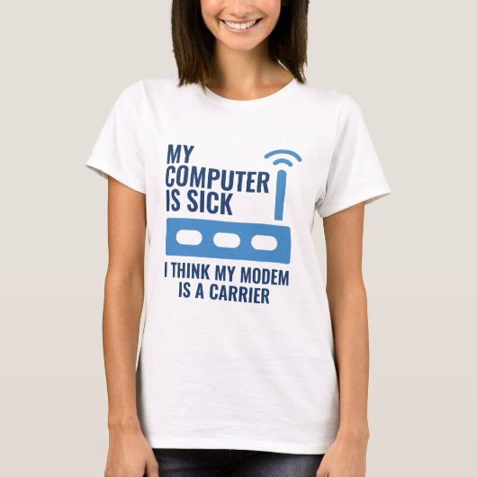 私のパソコンが故障している Tシャツ (正面)