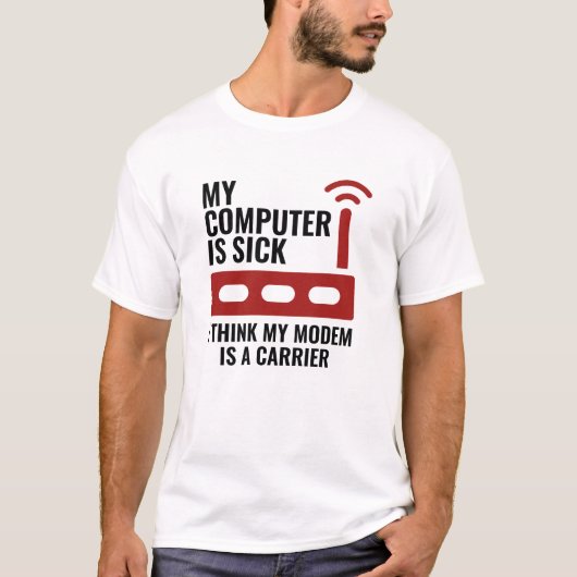 私のパソコンが故障している Tシャツ (正面)