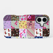 私のパターンのキルト iPhone 16ケース (裏面横)