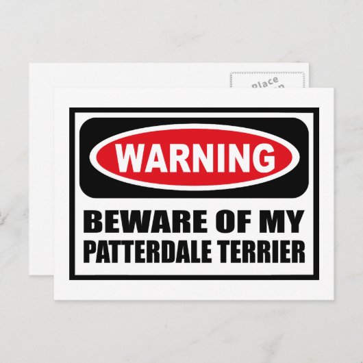 私のパタ警告ーデールのテリア葉書に気を付けて ポストカード (正面/裏面)