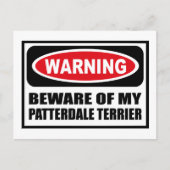 私のパタ警告ーデールのテリア葉書に気を付けて ポストカード (正面)